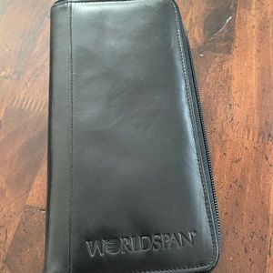 Vintage Dopp Black Leather Travel Document Case